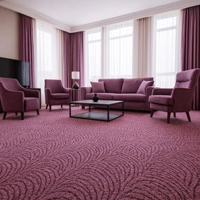 ITC, Koberec metráž Spring 6480, na mieru, šíře 4m,5m, fialová, filc, detská izba