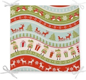 Vianočný sedák s prímesou bavlny Minimalist Cushion Covers Elves, 42 x 42 cm