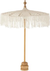 Prírodný drhaný slnečník na stôl Macrame - ∅65*95 cm