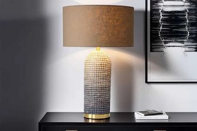 Dizajnová stolová lampa Saretha 61 cm hnedá