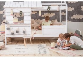 Modrý krémový prateľný ručne tkaný bavlnený koberec 120x160 cm Atlas Natural – Lorena Canals