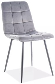 Stolička Mila Velvet Sivá