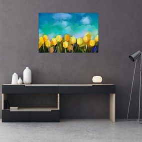 Obraz žltých tulipánov (90x60 cm)