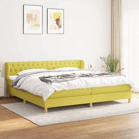 Boxspring posteľ s matracom zelená 200x200 cm látka 3127076