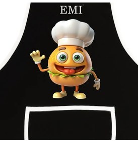 Kuchynská zástera Burger EMI, sivá