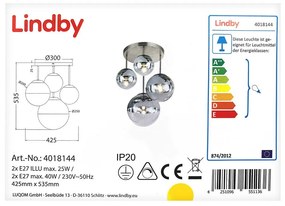 Lindby - Stropné svietidlo RAVENA 2xE27/40W/230V + 2xE27/25W/230V LW0402