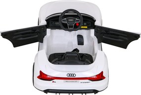 Ramiz Elektrické autíčko Audi RS E-Tron GT pre deti biele + diaľkové ovládanie + pohon 4x4 + rádio MP3 + LED + EVA