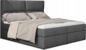 Manželská posteľ Boxspring 165 cm Alyce (tmavosivá) (s matracmi)