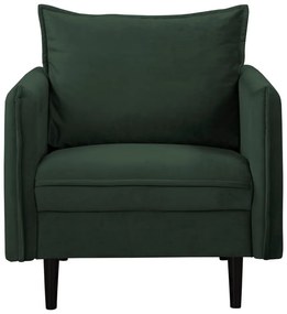 Tmavozelené zamatové kreslo Juli – Ropez