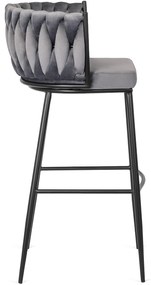 Barová židle Flores 60 cm černá/šedá