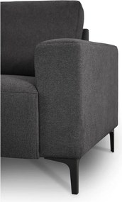 Antracitová ženilková rohová pohovka (ľavý roh/s leňoškou) Fabian – Scandic