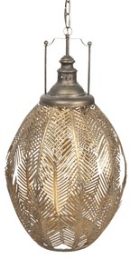 Zlatá kovová závesná lampa Baldoin - 45*45*77/186 cm E27/max 1*40W