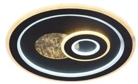 LED Stmievateľné stropné svietidlo LED/95W/230V čierna + diaľkové ovládanie