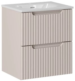 Závesná skrinka Nova Kašmírová I so zápustným umývadlom 50 cm kašmírová/biela