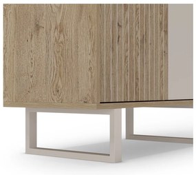 Skrinka v dekore duba v sivo-prírodnej farbe 90x120 cm Millay – Marckeric