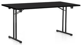 Skladací stôl 160 x 80 cm, čierna podnož, čierna