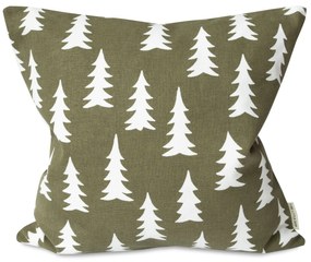 Fine Little Day Obliečka na vankúš Gran Forest Olive 48 x 48 cm