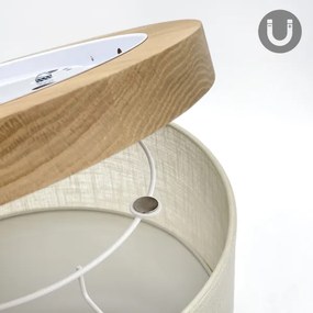 Brilagi - LED Stropné svietidlo BELLADONNA 1xE27/15W/230V pr. 30 cm krémová/dub