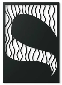drevko Abstraktný drevený obraz Hlbina Rozmer obrazu: 45,5 x 31 cm, Farba dekorácie: Čierna