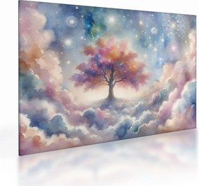 Sklenený obraz – Strom života v oblakoch (70x50 cm)