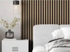 Mexen Lam-F, akustické stenové lamely 275 × 30 cm, plstený podklad 8 mm, technická dyha, dub ušľachtilý, S105-275307-3015-004