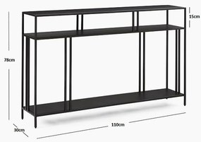 Dekoratívny stolík Venedik Black