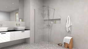Besco Sprchovací kút Walk-In ECO-N 90x195 (100x195, 110x195, 120x195) - bez vaničky BESCO-Rozmery: šírka: 90