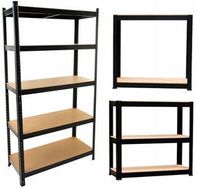 Regál Belt 180 cm čierny