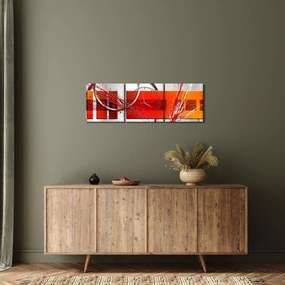 Abstraktný obraz (s hodinami) (90x30 cm)