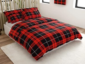 Obliečky mikroplyš ALBURY červené Rozmer obliečky: 2 ks 70 x 90 cm | 200 x 220 cm