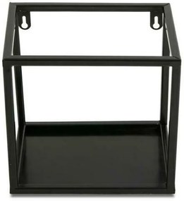 Nástenná polica 20x20 cm čierna