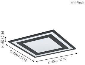 Eglo 99038 - LED Stropné svietidlo SAVATARILA LED/24W/230V