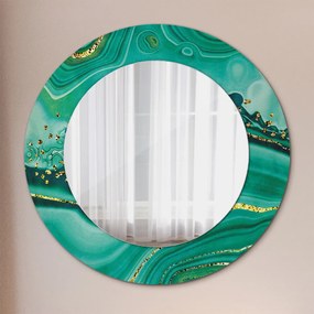 Okrúhle ozdobné zrkadlo Mramor z achátu fi 50 cm