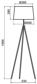 Aluminor Tropic stojaca lampa chróm, kábel červená