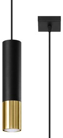 Závesné svietidlo Loopez, 1x čierne kovové tienidlo, g