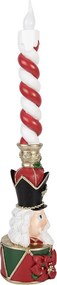 Svietnik so sviečkou červený luskáčik Nutcracker – 9*10*45 cm