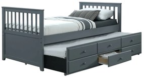 Jednolôžková posteľ 90 cm Ahlan (sivá) (s roštom). Akcia -13%. Vlastná spoľahlivá doprava až k Vám domov. 1002459