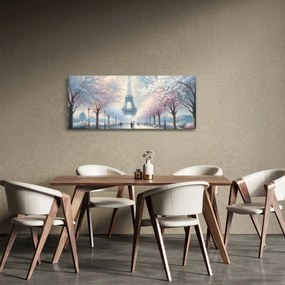 Obraz - Maľba z Paríža (120x50 cm)