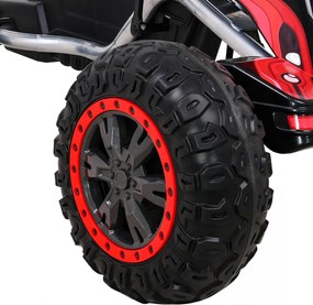 Ramiz Veľká silná detská motokára s pedálmi čierna + 100 kg záťaž + EVA kolesá + ručná brzda + športové sedadlo