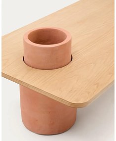 Okrúhly konferenčný stolík v dekore jaseňa v prírodnej farbe 60x110 cm Olaria – Kave Home