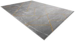 Koberec EMERALD exkluzívne 1012 glamour, štýlový geometrický, mramor sivo / zlatý