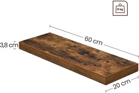 Dekorstudio Rustikálna nástenná polica 60cm - LWS26BX