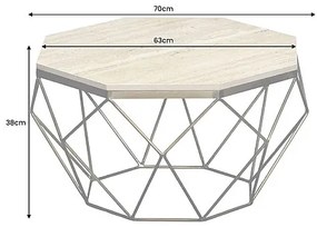 Konferenčný stôl Diamond 45204 Ø70cm Travertine  - Komfort-nábytok