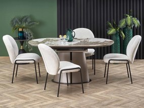 Rozkladací jedálenský stôl 160-200 cm Riavey (čierna + cappuccino) (pre 6 8 osôb). Akcia -14%. Vlastná spoľahlivá doprava až k Vám domov. 1049566