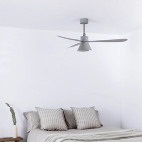 Stropný ventilátor Amelia Cone, LED svietidlo sivá