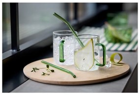 Sklenené slamky v súprave 4 ks s čistiacou kefkou – Lyngby Glas