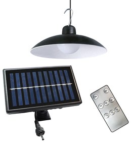 Ecolamp Exteriérové solárne nástenné svietidlo Satur, 1x čierne/biele plastové tienidlo, diaľkový ovládač