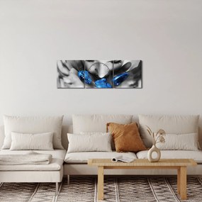 Obraz portrétu ženy s kameňmi (s hodinami) (90x30 cm)