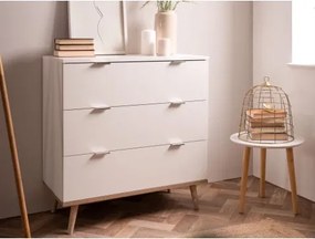 Komoda s 3 zásuvkami Göteborg, biela/dub sonoma%