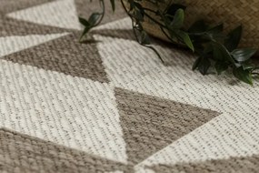Koberec Šnúrkový SIZAL FLOORLUX 20489 champagne / taupe Trojuholníky